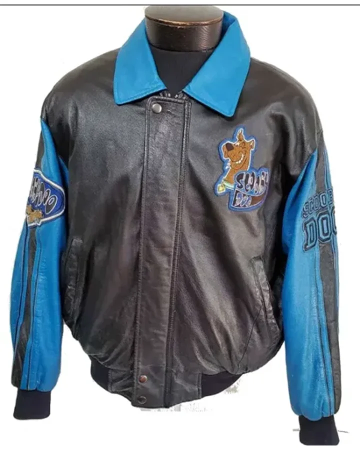 Scooby Doo Leather Black Varsity Jacket