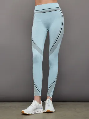 Shaping Stripes Leggings - Light Aquamarine