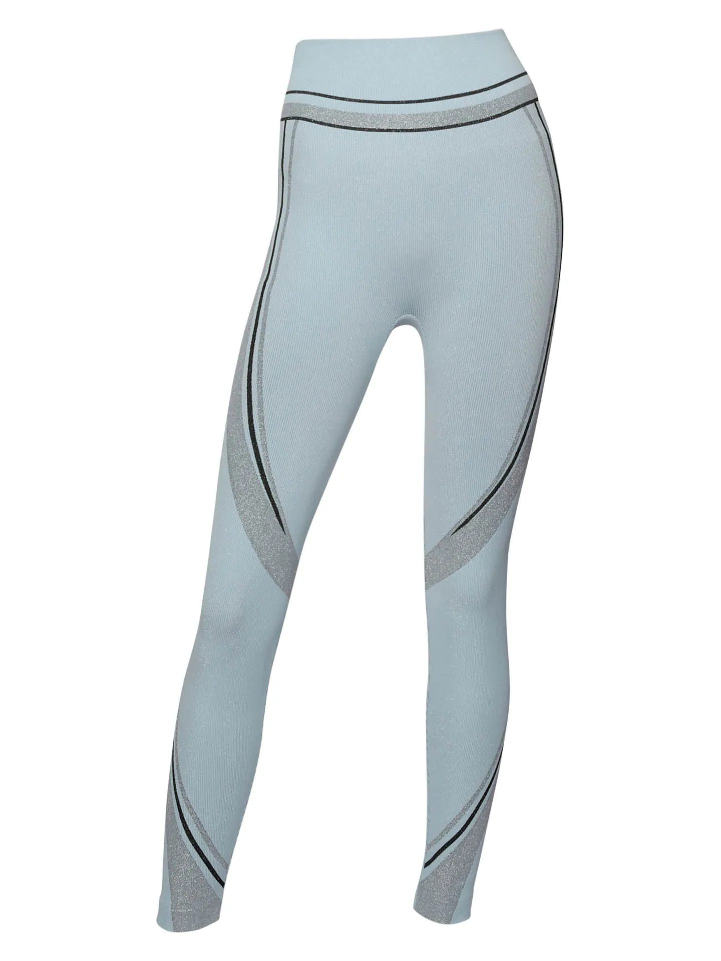 Shaping Stripes Leggings - Light Aquamarine