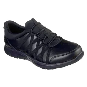 Black Skechers Ghenter Dagsby Metal Free Women's Slip-On Non Safety Shoes Size 5 - Screwfix