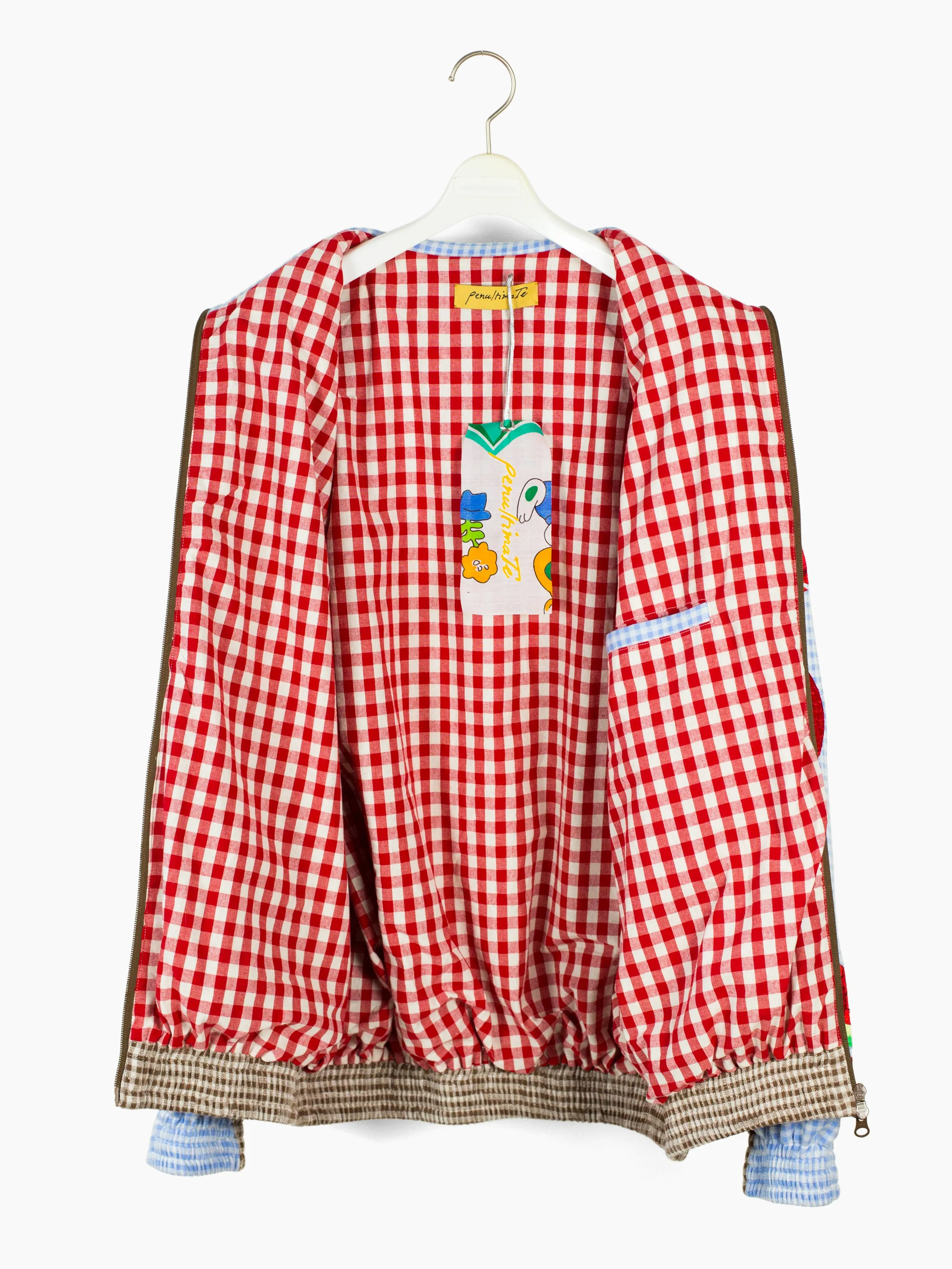 SS22 Gingham Patched Track Jacket - Second to Last