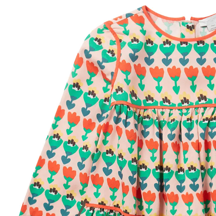 Stella McCartney Child Tiered Multicolour Tulip Print Dress