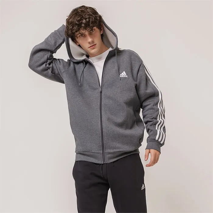 Stirling Sports Essentials Fleece 3-Stripes Full-Zip Hoodie