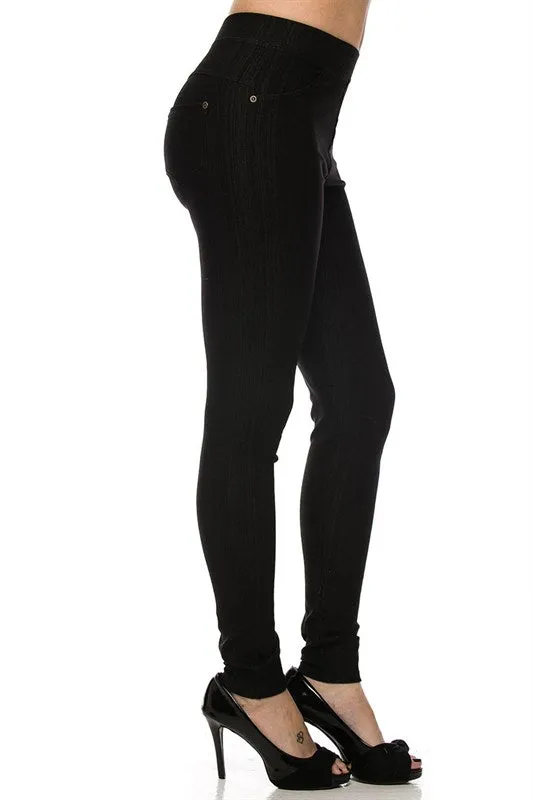 Stylish Black Jeggings with Pockets - Shop Now!