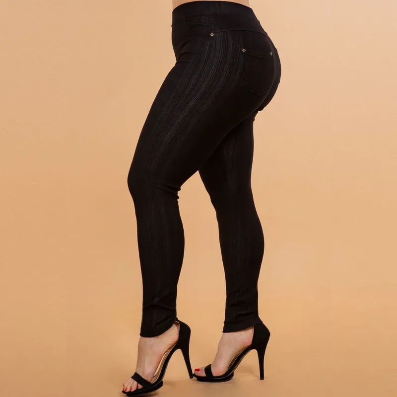 Stylish Black Jeggings with Pockets - Shop Now!