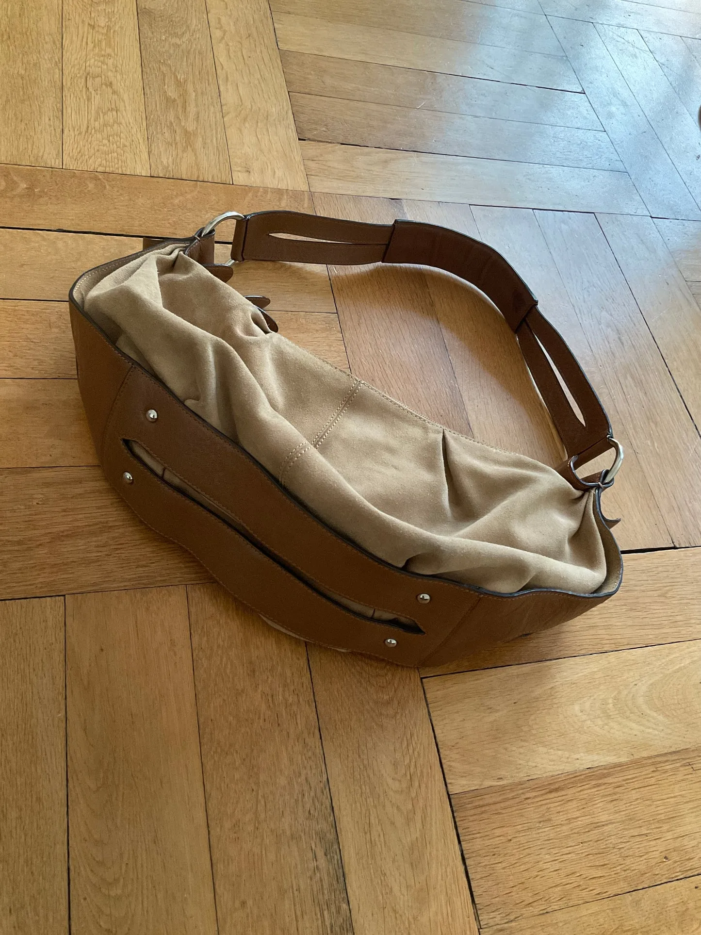 Stylish crescent-shaped purse