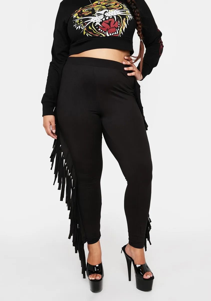 Stylish Fringe Leggings