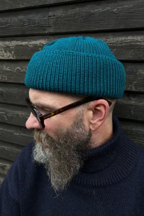 Teal Merino Bifold Watch Cap