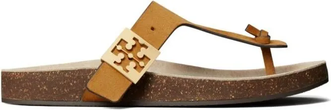 Yellow Tory Burch Mellow Thong Leather Sandals