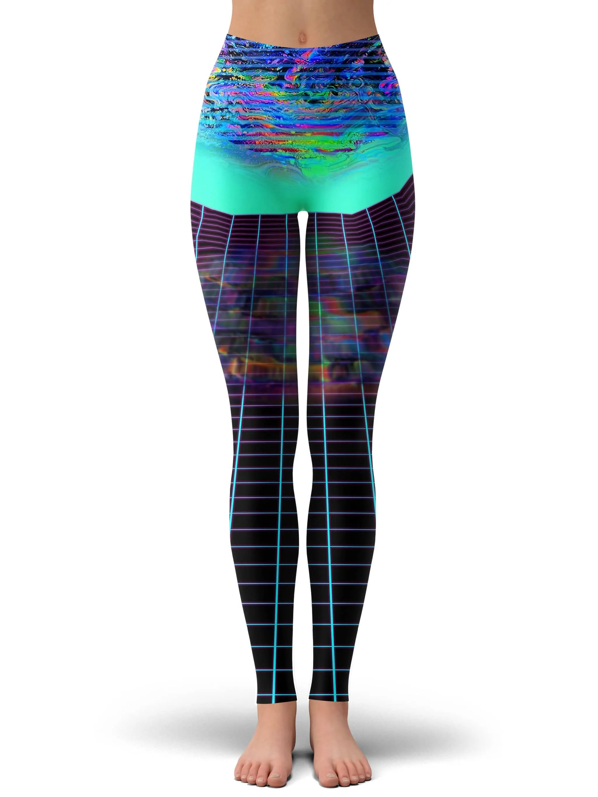 Trippy Neon Running Tights