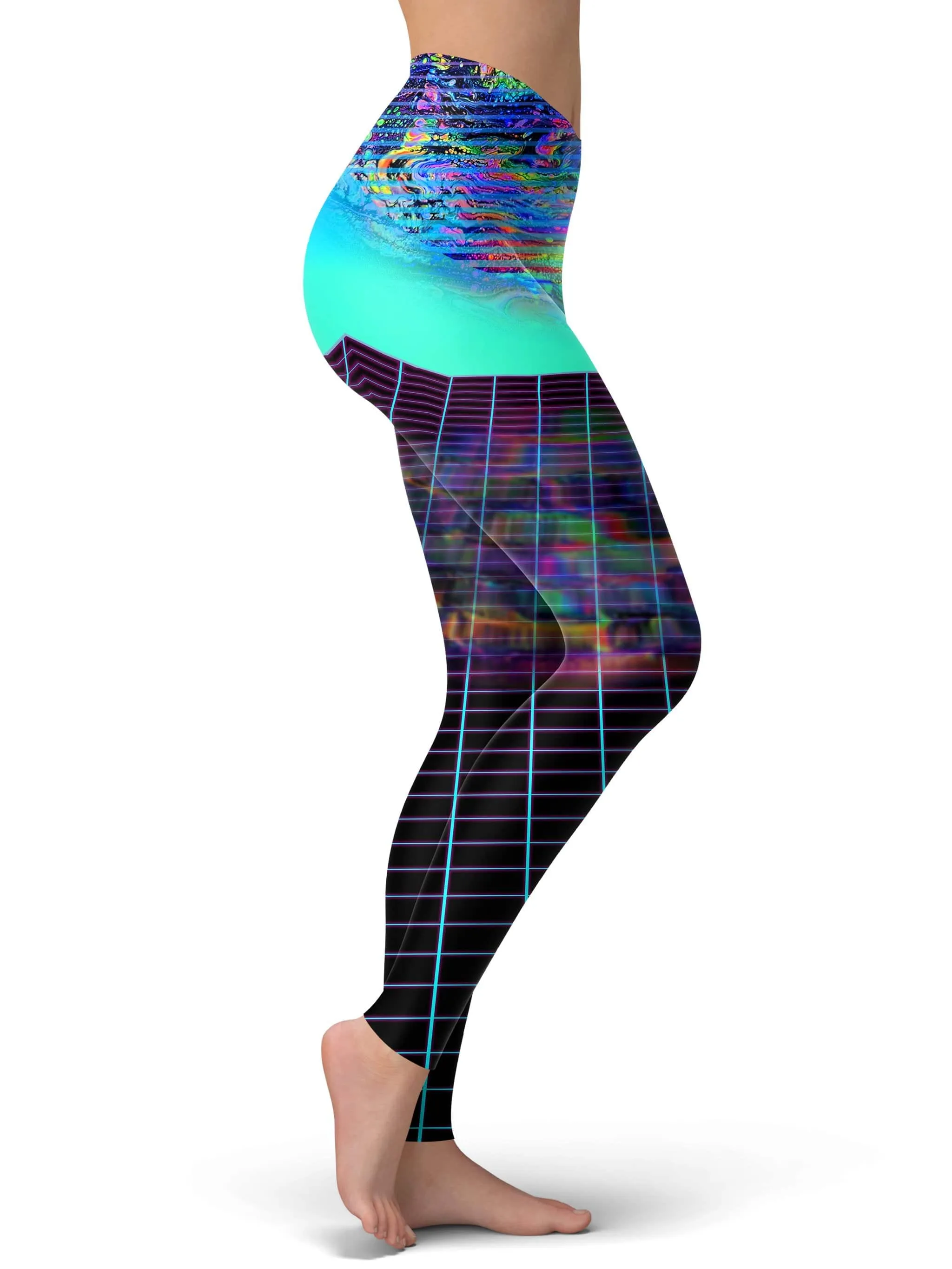 Trippy Neon Running Tights