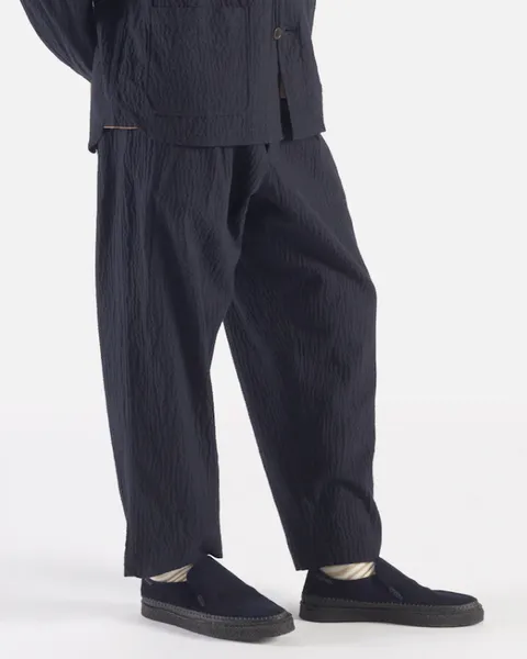 UNIVERSAL WORKS Dark Navy OSPINA Cotton Oxford Pants