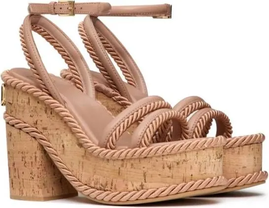 Pink Valentino Garavani VLogo Summerblocks Wedge Sandals