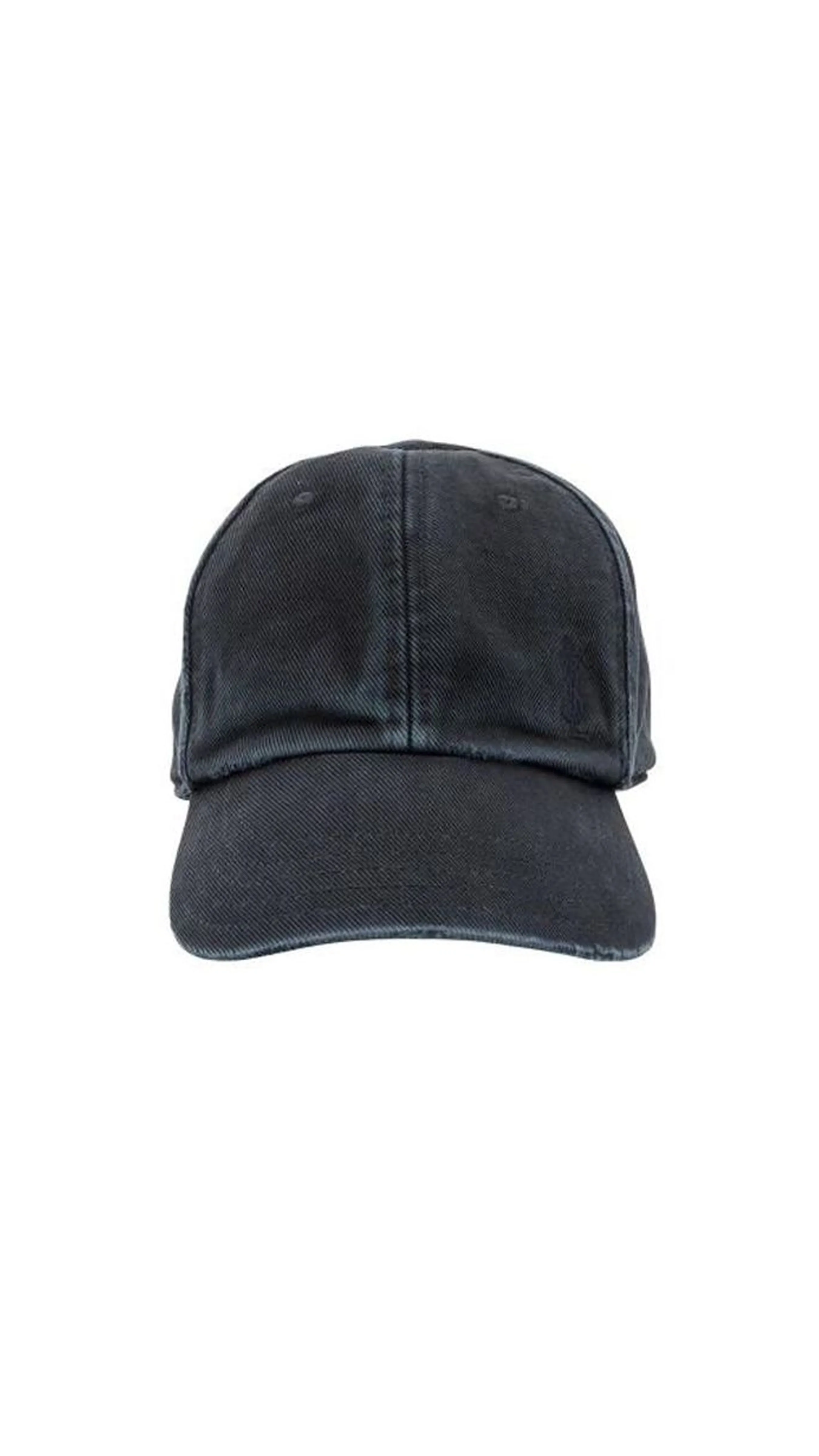 Washed Denim Six Panel Cap Green