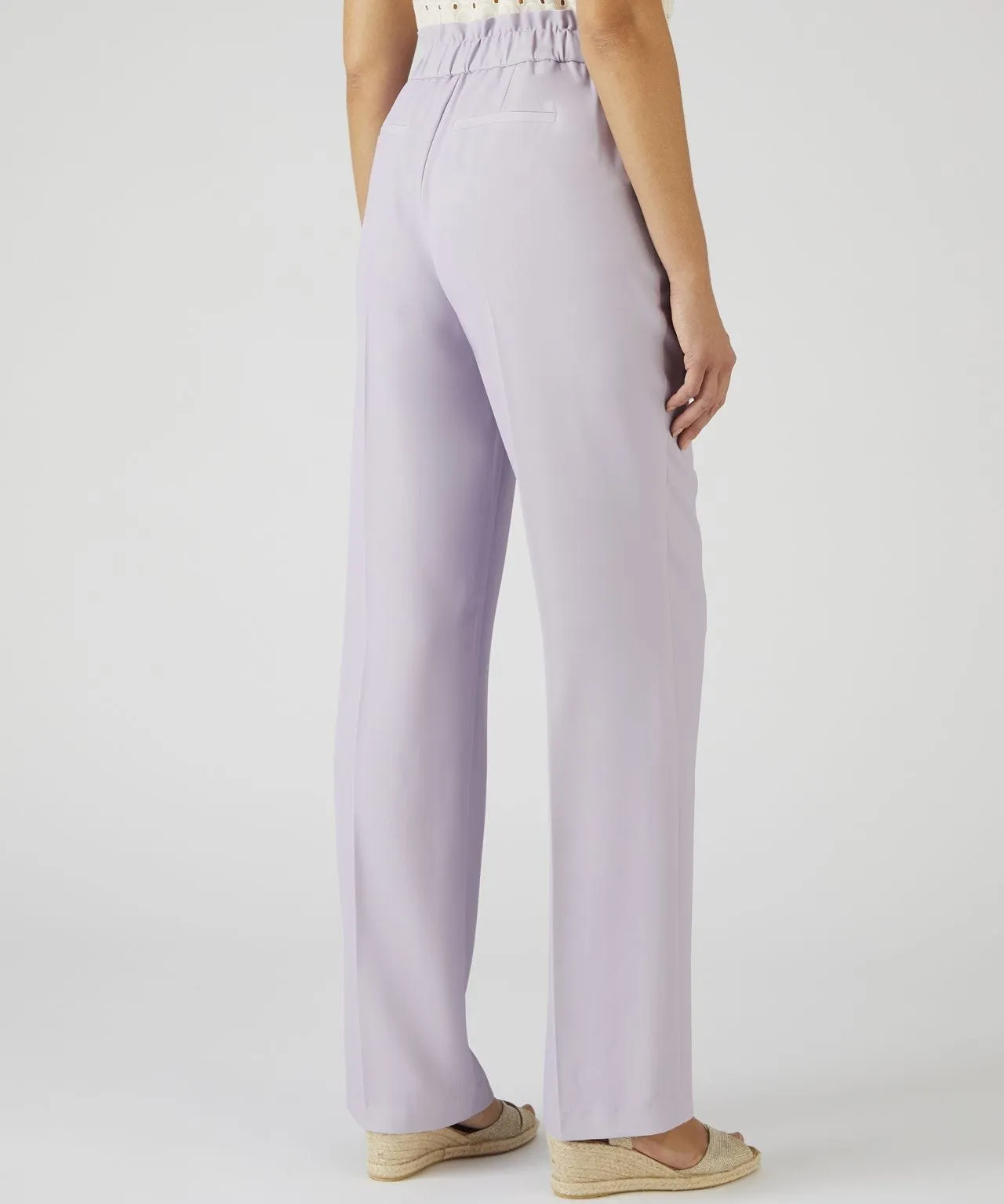 Wide-Leg Pull-On Trousers