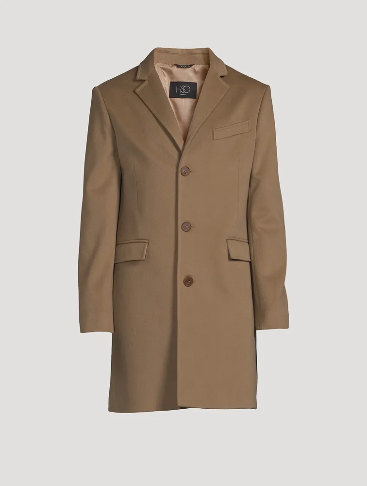 Wool Coat with Three Buttons at Holt Renfrew