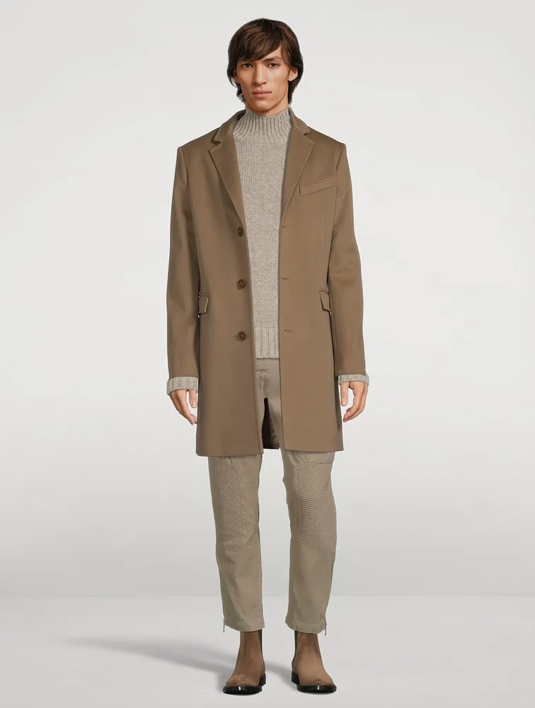 Wool Coat with Three Buttons at Holt Renfrew